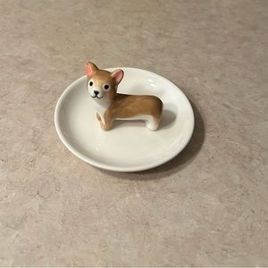 Corgi Dog ring and trinket plate
